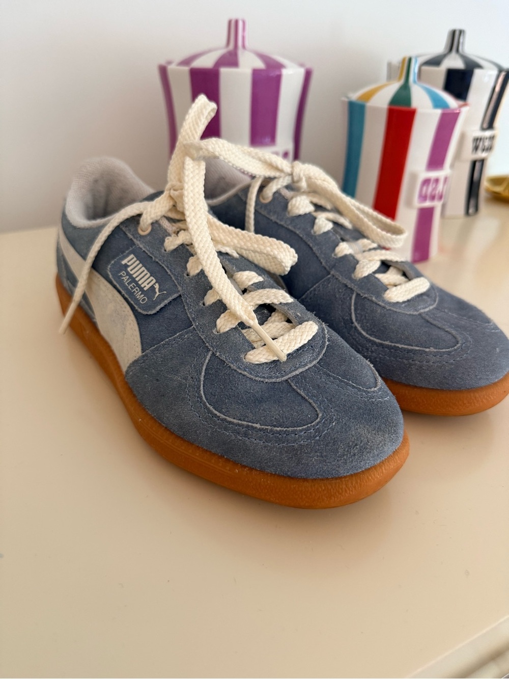 Puma Palermo - blue suede size 37